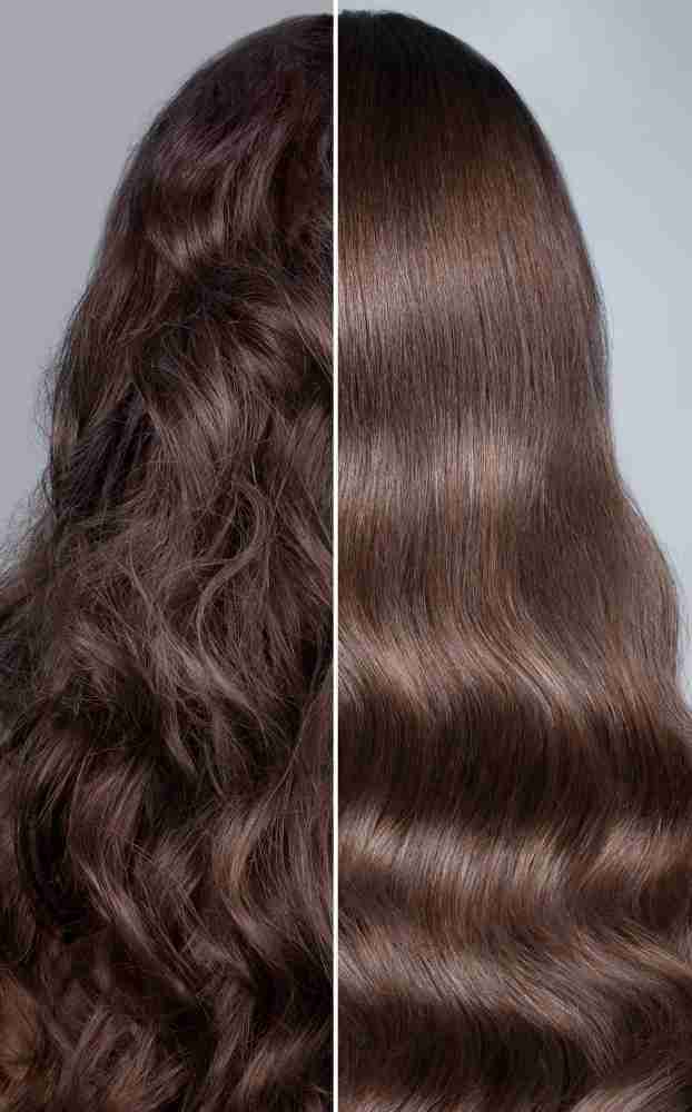 Keratin before and after curly wavy hair Keratin Smoothing Treatment