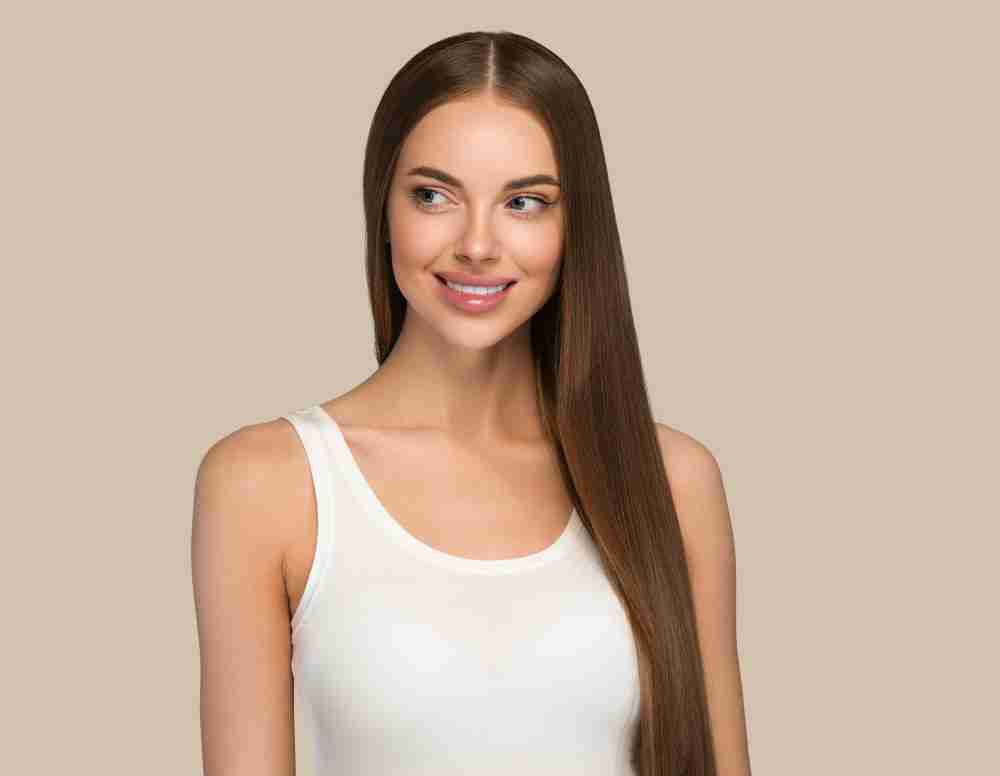 sleek and straight hair