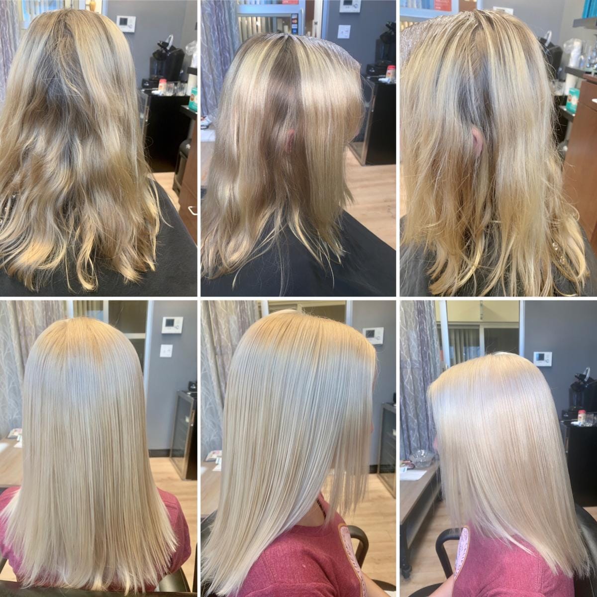 Blonde transformation with bright, polished finish.