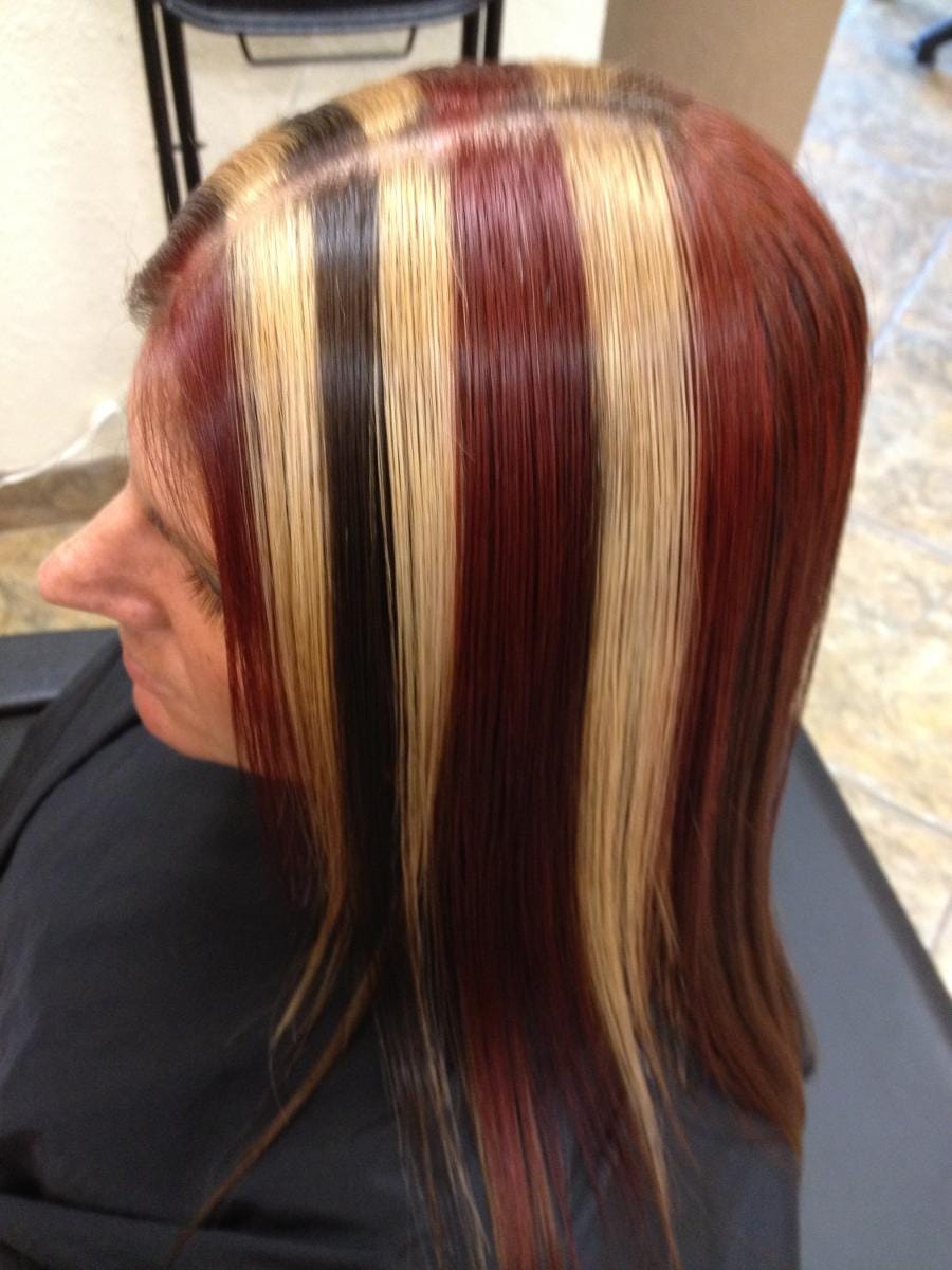 Salon detail shot of a finished cut and style.